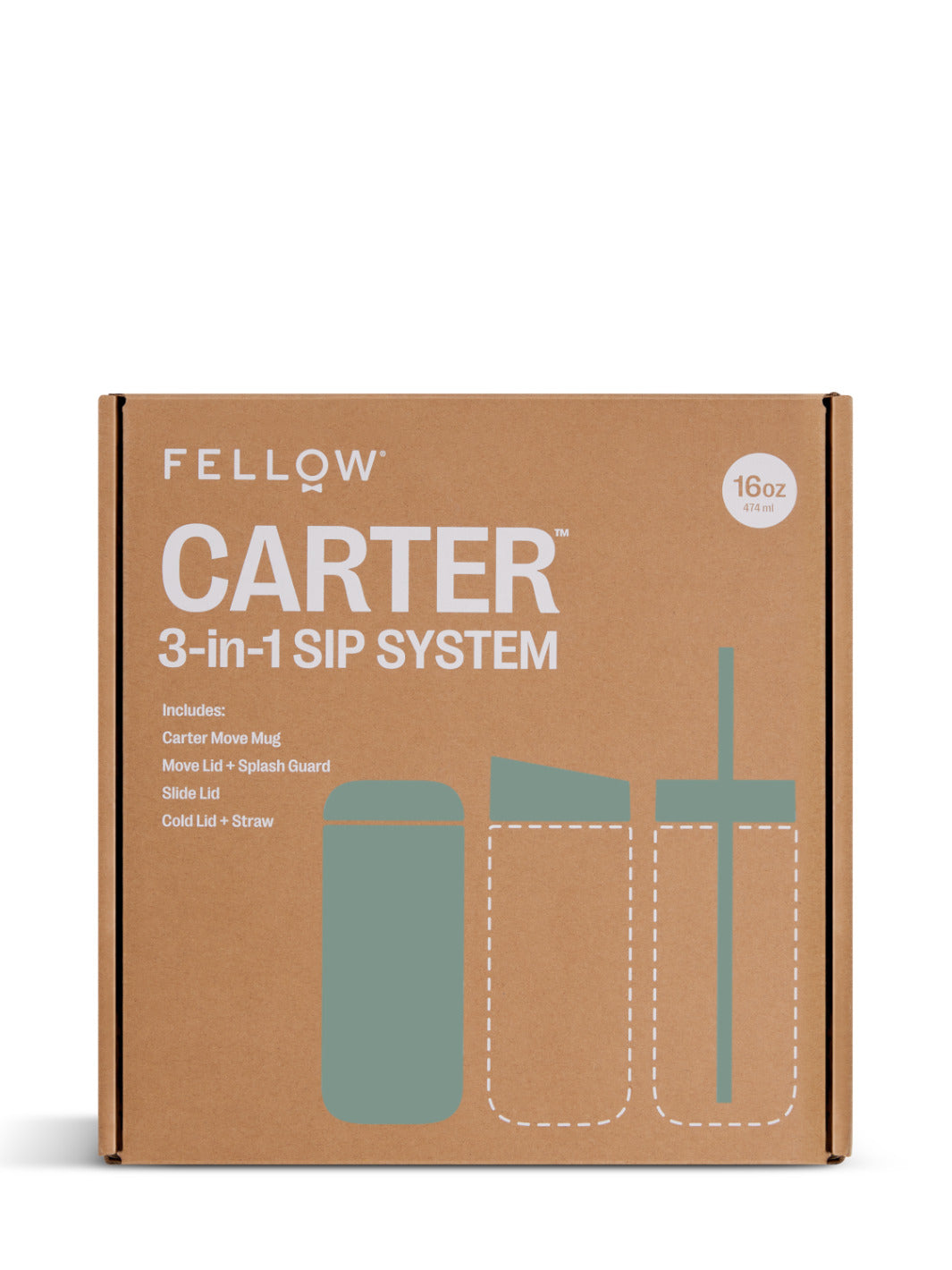 FELLOW Carter 3-in-1 Sip System (474ml/16oz)