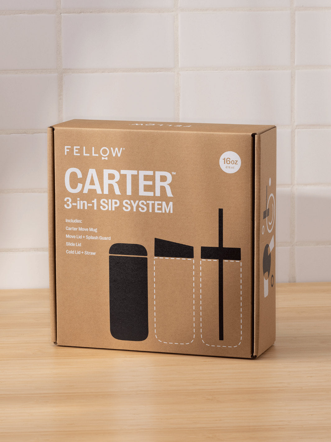 FELLOW Carter 3-in-1 Sip System (474ml/16oz)
