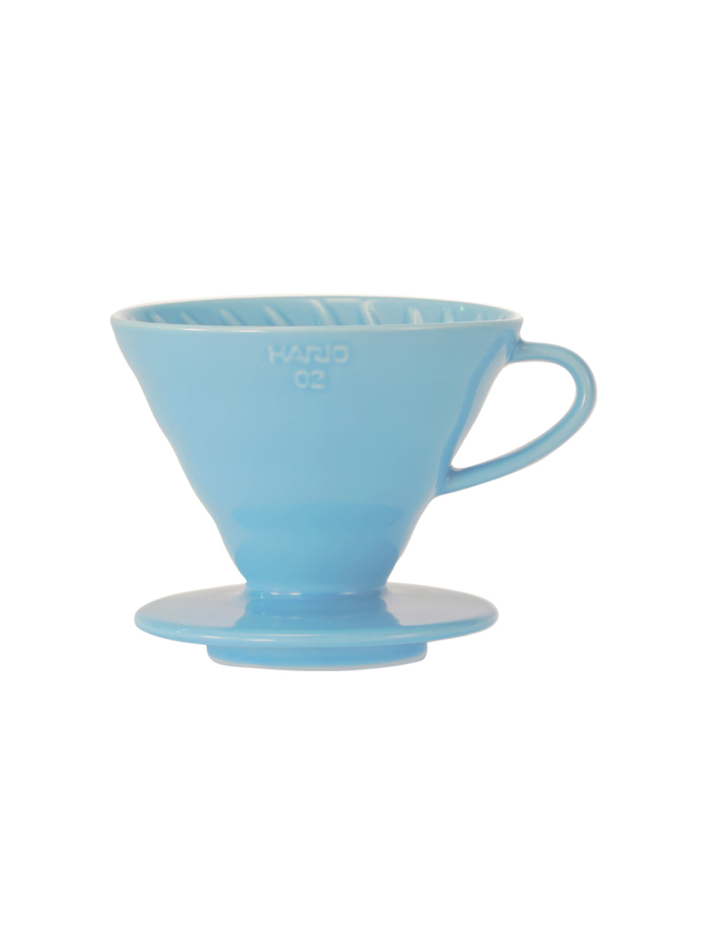 Photo of HARIO V60-02 Dripper (Ceramic) ( Light Blue Standard (JP EN) ) [ HARIO ] [ Pourover Brewers ]