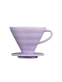 Photo of HARIO V60-02 Dripper (Ceramic) ( Purple Heather Standard (JP/EN) ) [ HARIO ] [ Pourover Brewers ]