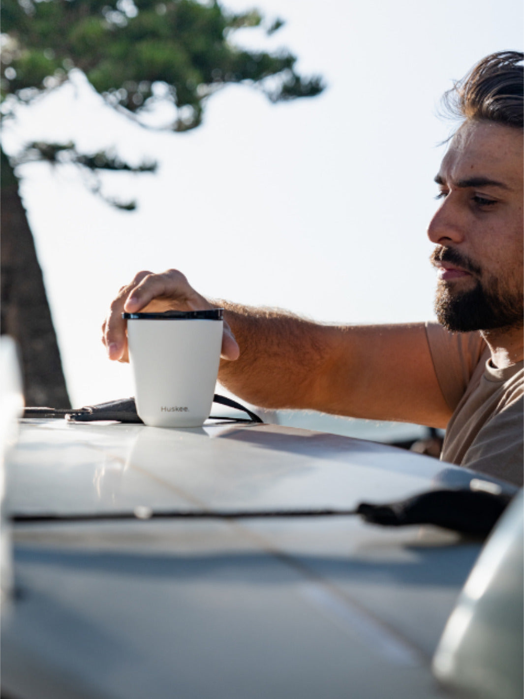 HUSKEE Steel Cup + Lid (237ml/8oz)