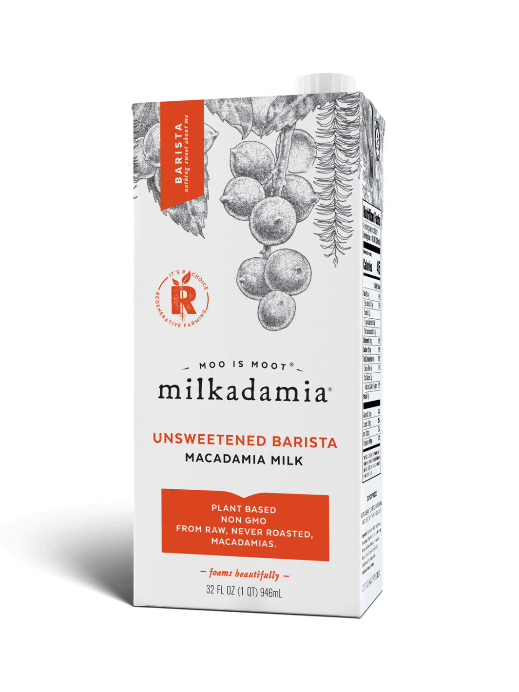 MILKADAMIA Unsweetened Barista Macadamia M*lk / Alternative Milks