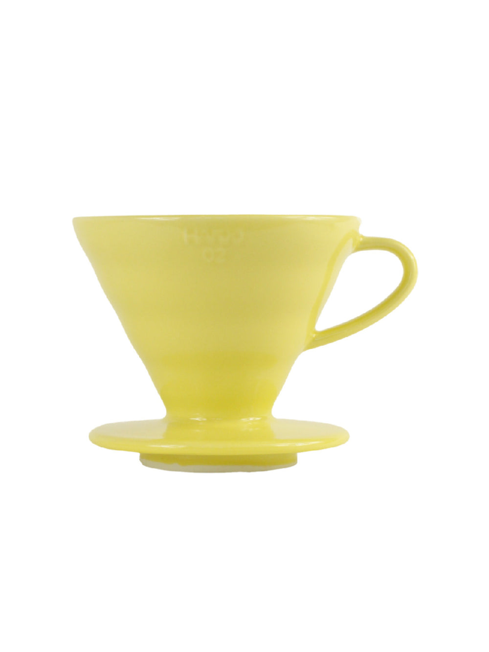 Photo of HARIO V60-02 Dripper (Ceramic) ( Lemon Yellow Standard (JP EN) ) [ HARIO ] [ Pourover Brewers ]