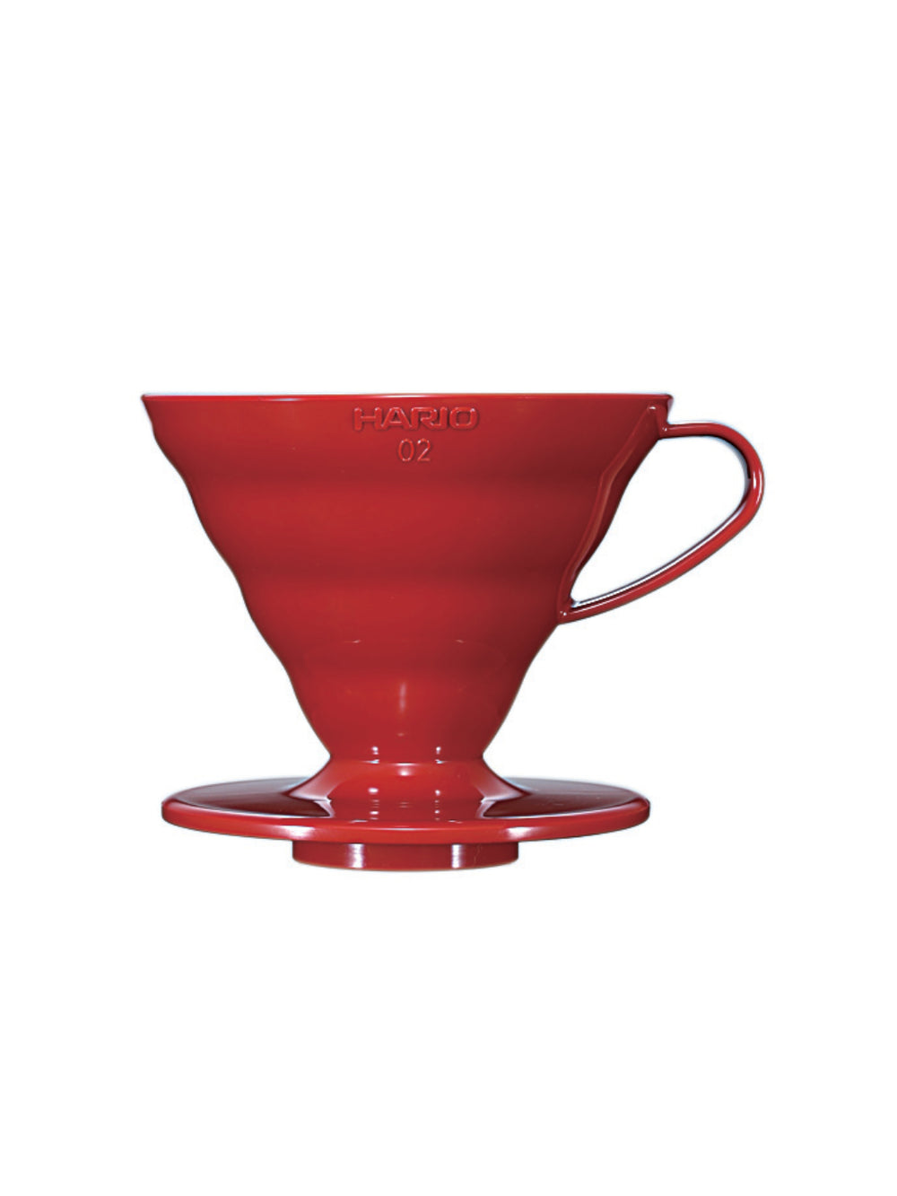 Photo of HARIO V60-02 Dripper (Plastic) ( Red Standard (JP EN) ) [ HARIO ] [ Pourover Brewers ]
