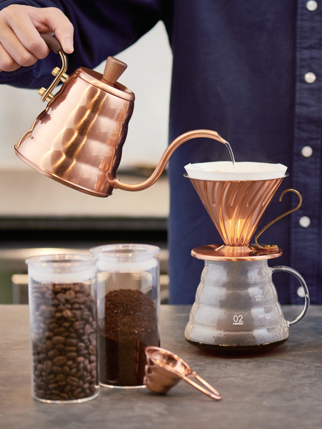 HARIO Copper Buono Drip Kettle (700ml/24oz)