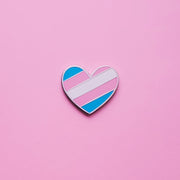 Trans Heart Pin by trans ally Little Rainbow Paper Co