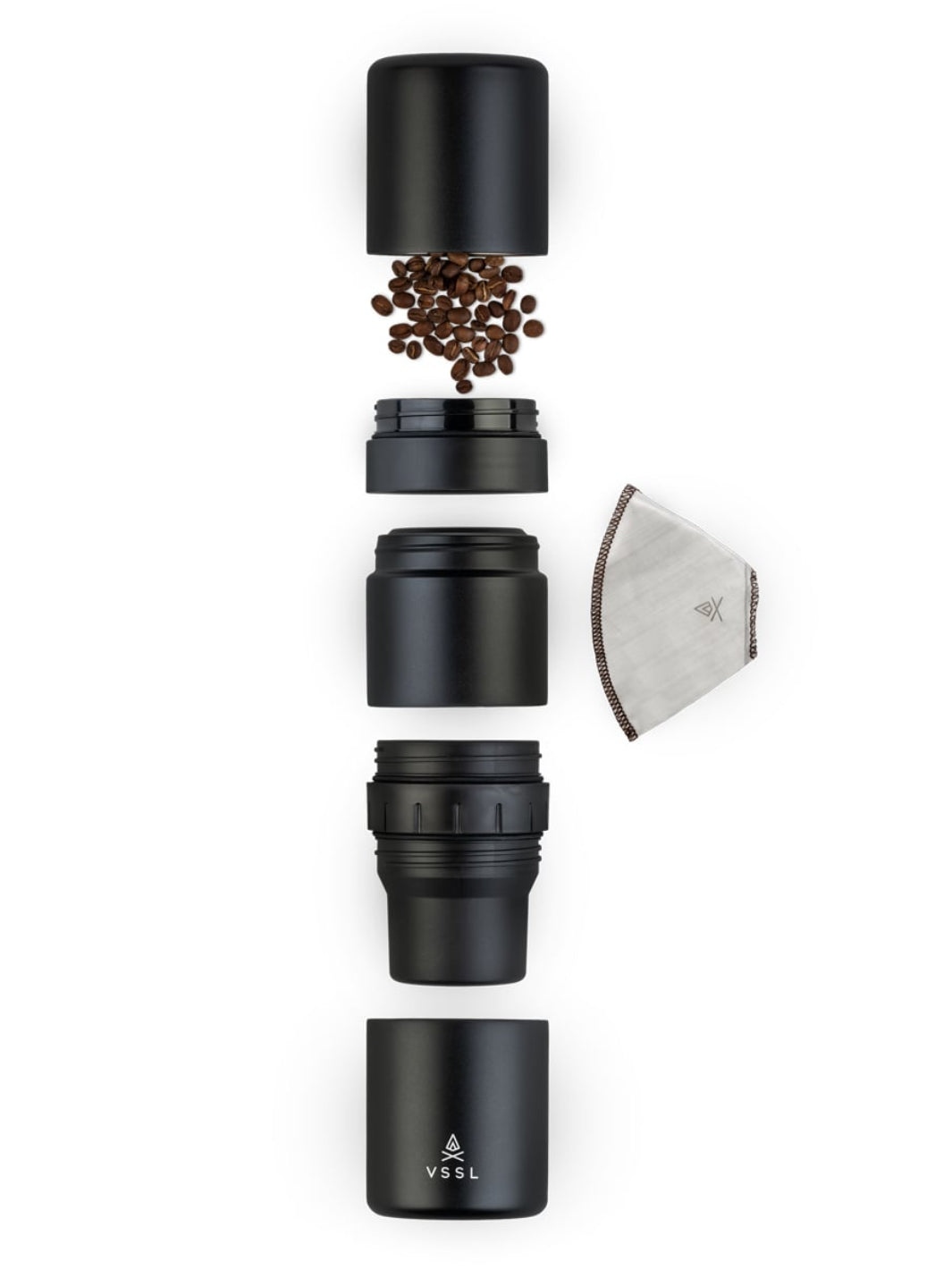 VSSL Nest Pourover Coffee Kit (Black) (Minor Aesthetic Defect)