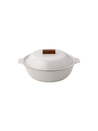 Photo of KINTO KAKOMI IH Enamel Pot (1000ml/34oz) ( Sand Beige ) [ KINTO ] [ Kitchen ]