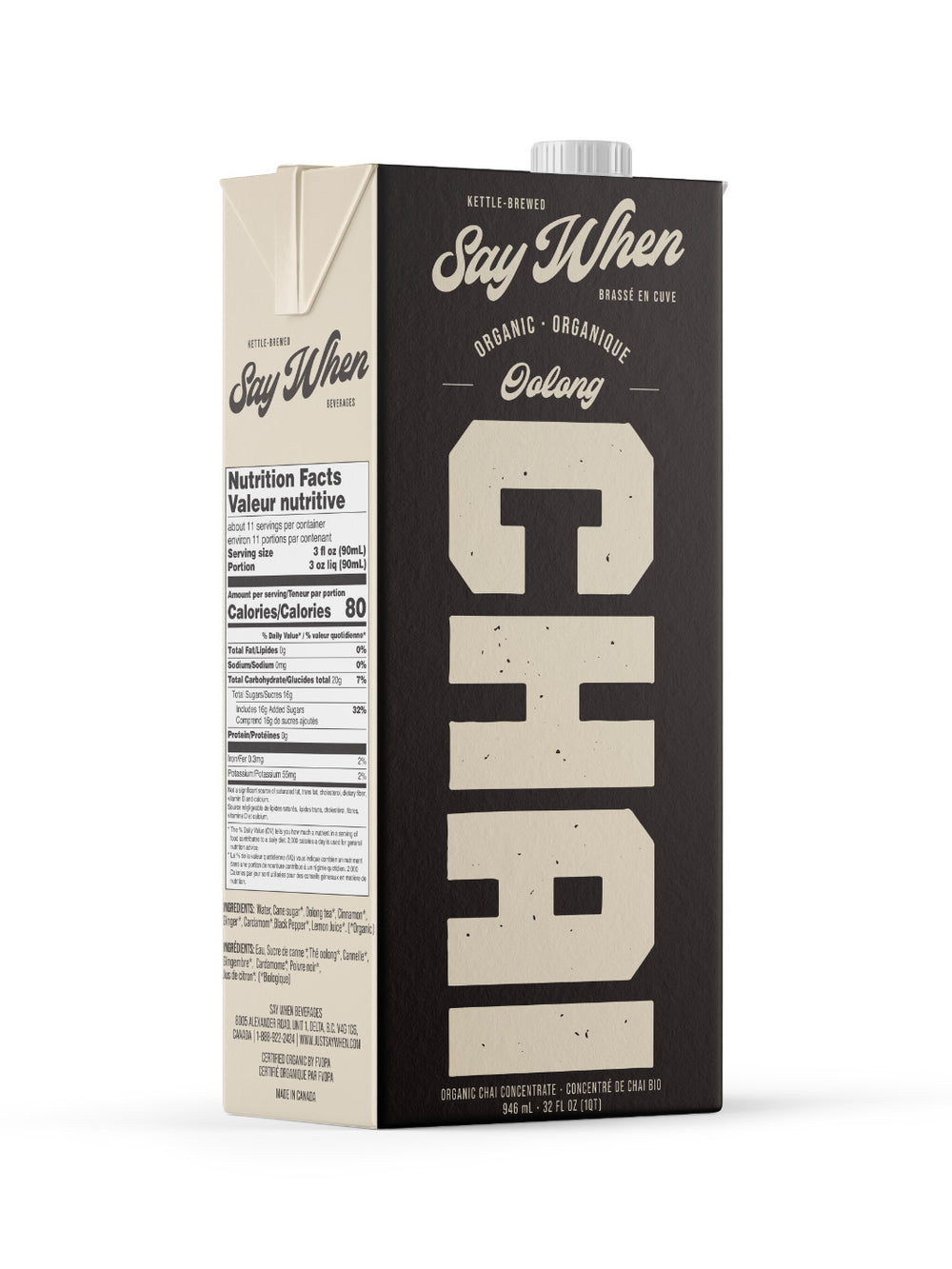 Photo of SAY WHEN Organic Oolong Chai Concentrate ( 1 Carton ) [ Say When ] [ Drink Concentrate ]