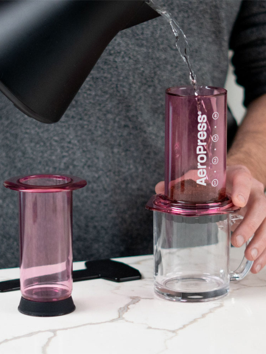 AeroPress Clear Coffee Maker (Pink) (Damaged Box)