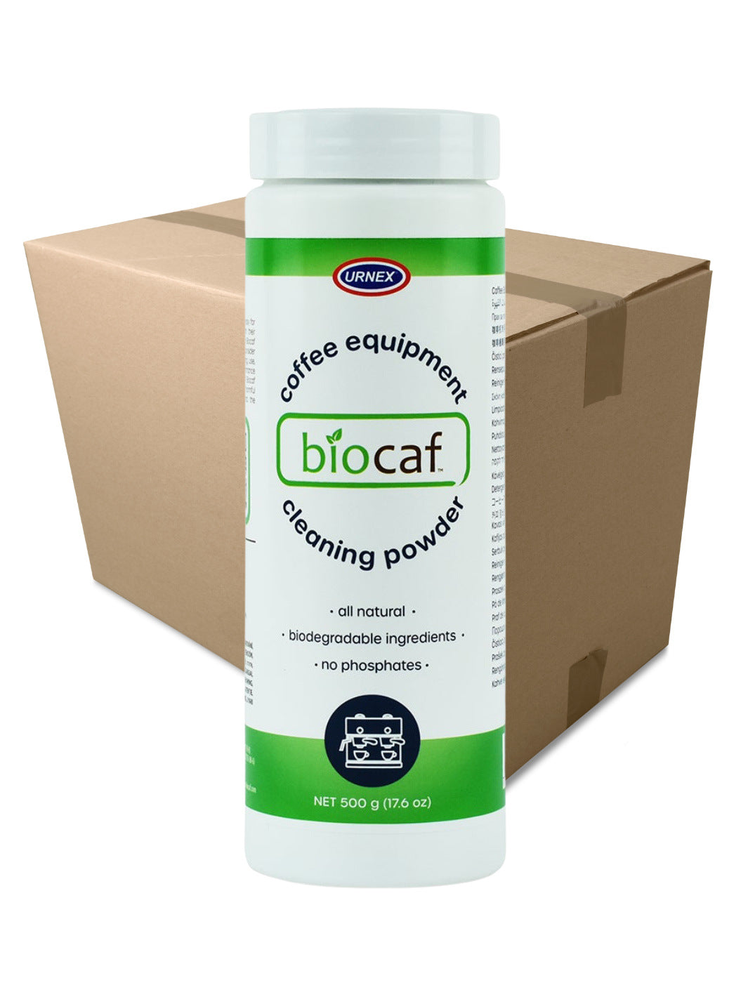URNEX Biocaf Coffee Equipment Cleaning Powder (500g/17.6oz)