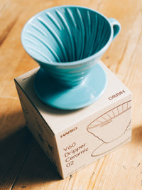 Photo of HARIO V60-02 Dripper (Ceramic) (Turquoise) (Damaged Box) ( ) [ Yard Sale ] [ Yard Sale ]