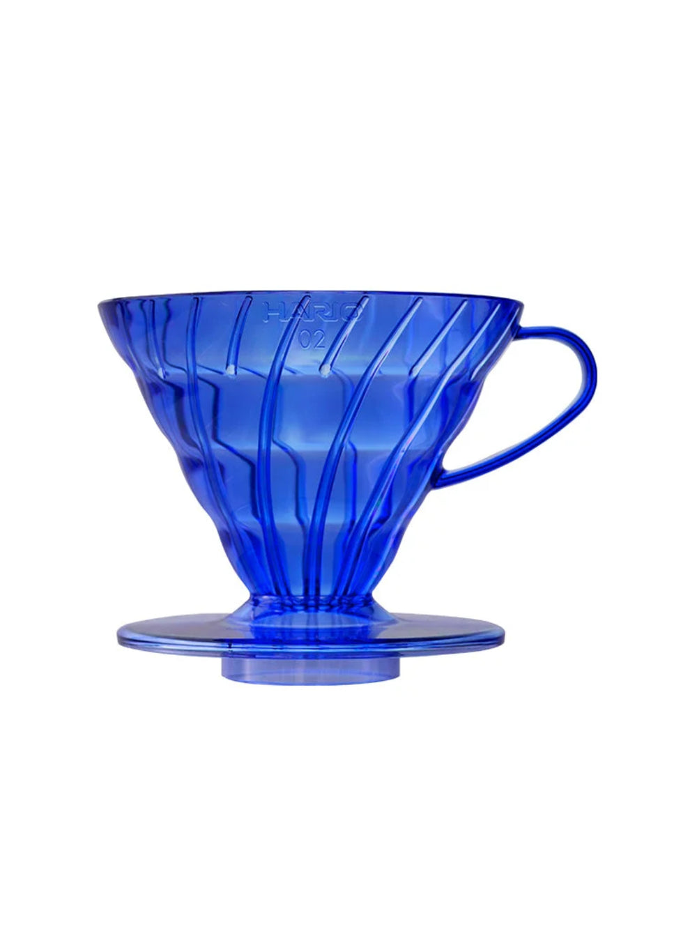 Photo of HARIO V60-02 Dripper (Plastic) ( Cobalt Blue Standard (JP EN) ) [ HARIO ] [ Pourover Brewers ]