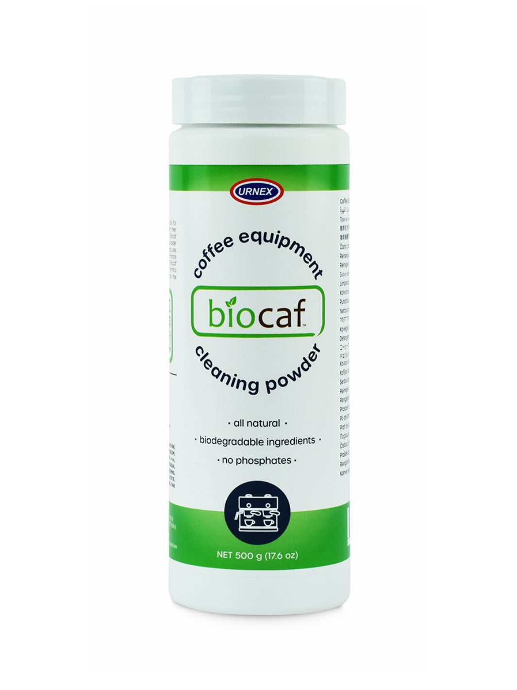 URNEX Biocaf Coffee Equipment Cleaning Powder (500g/17.6oz)