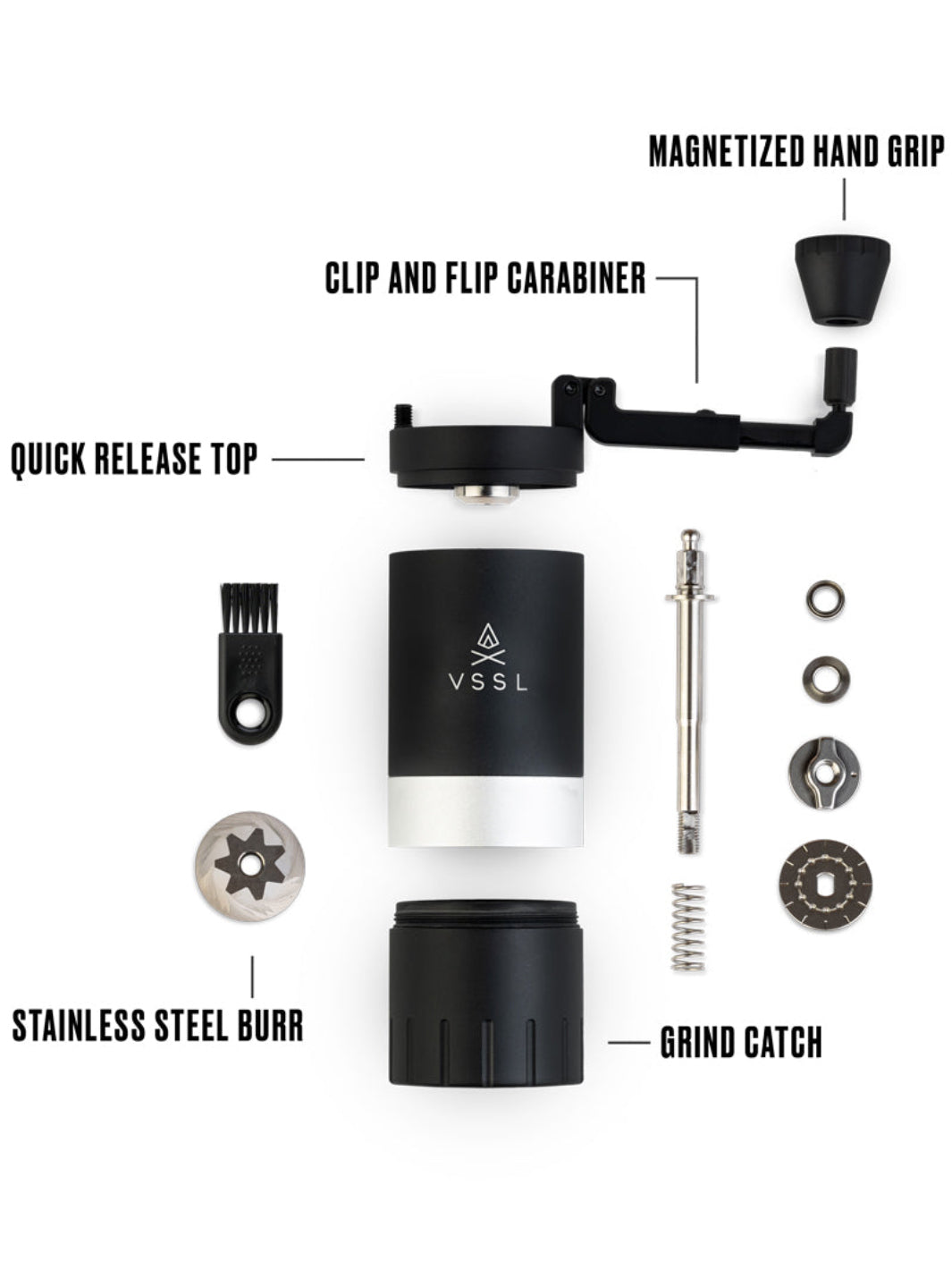 VSSL Java G45 Hand Grinder (Black) (Damaged Box)