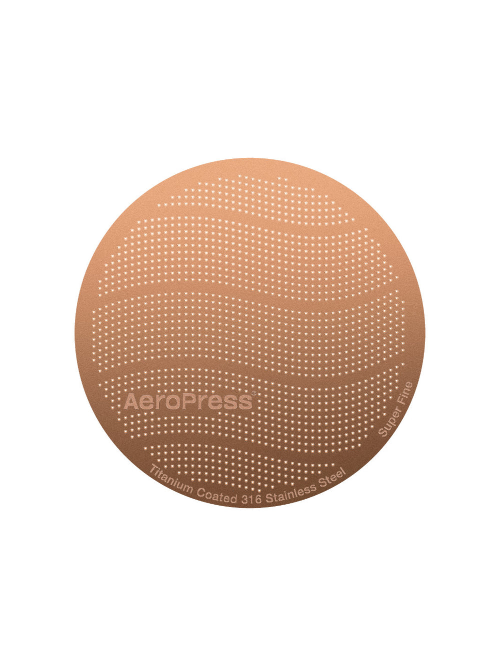 Photo of AeroPress Gold Tone Reusable Filter (titanium-coated) ( Default Title ) [ AeroPress ] [ Metal Filters ]