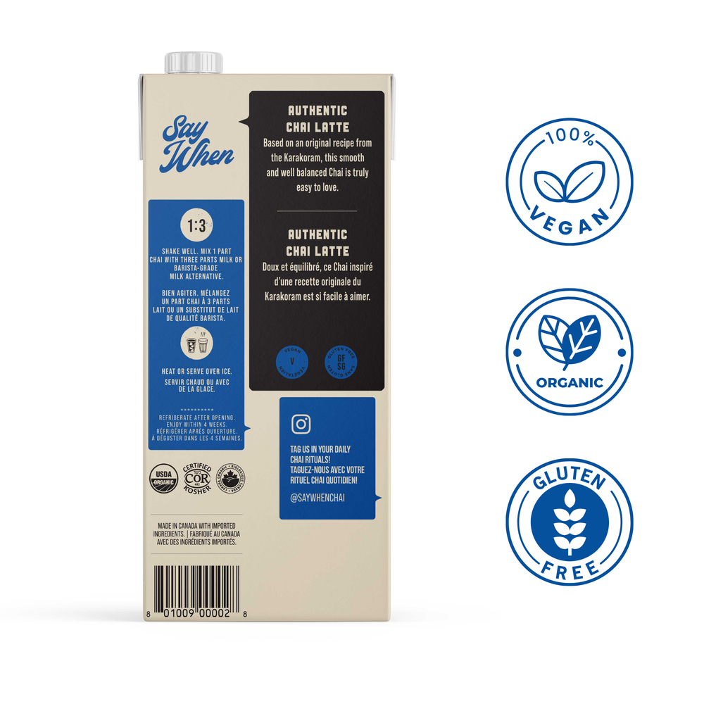 Photo of SAY WHEN Organic Authentic Chai Concentrate ( ) [ Say When ] [ Drink Concentrate ]