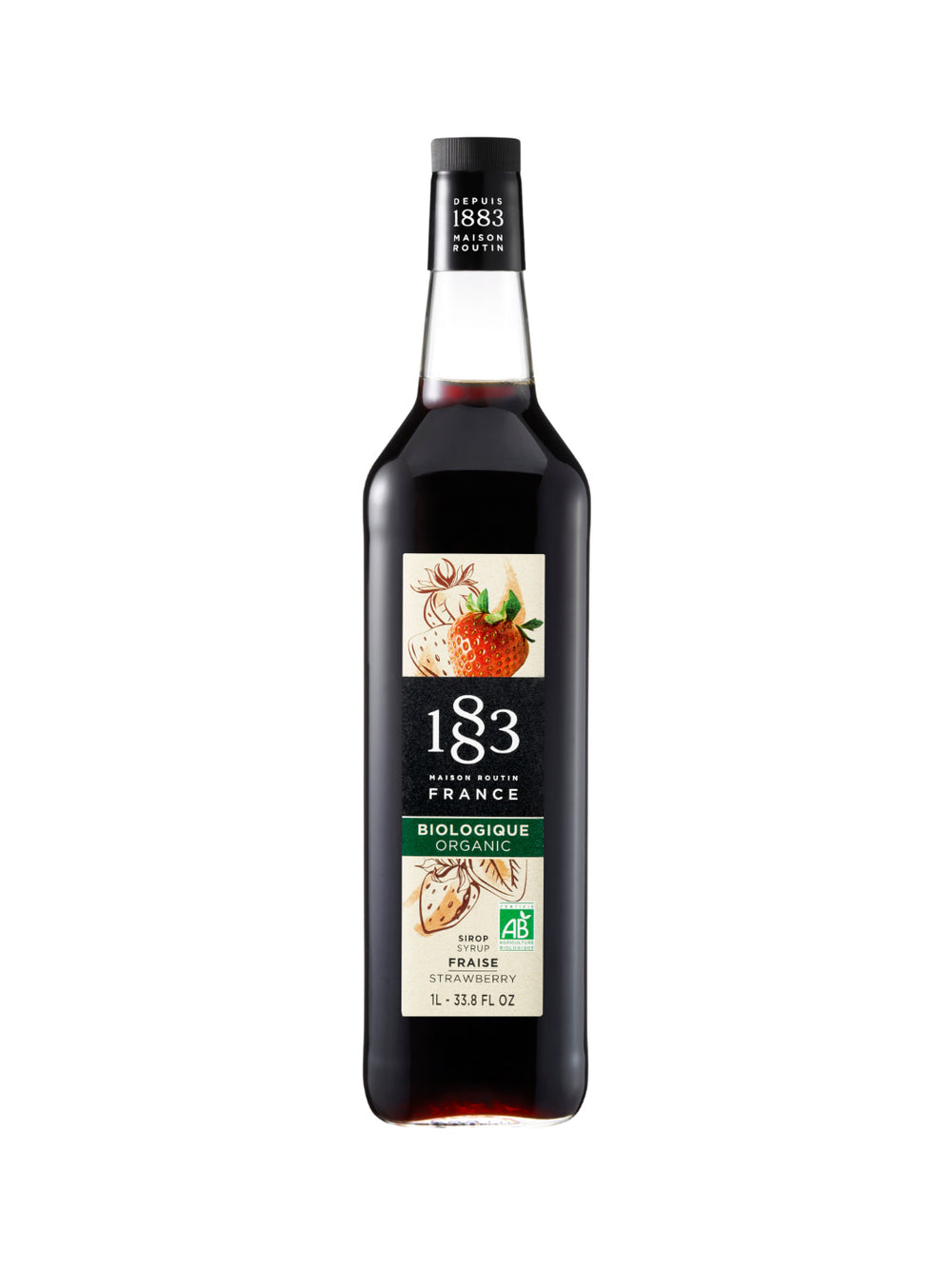 1883 Organic Strawberry Syrup (1000ml/33.8oz)