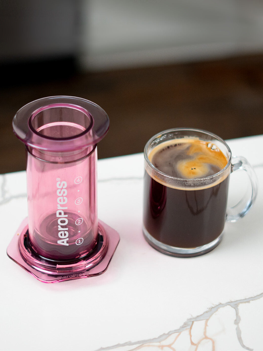 AeroPress Clear Coffee Maker (Pink) (Damaged Box)