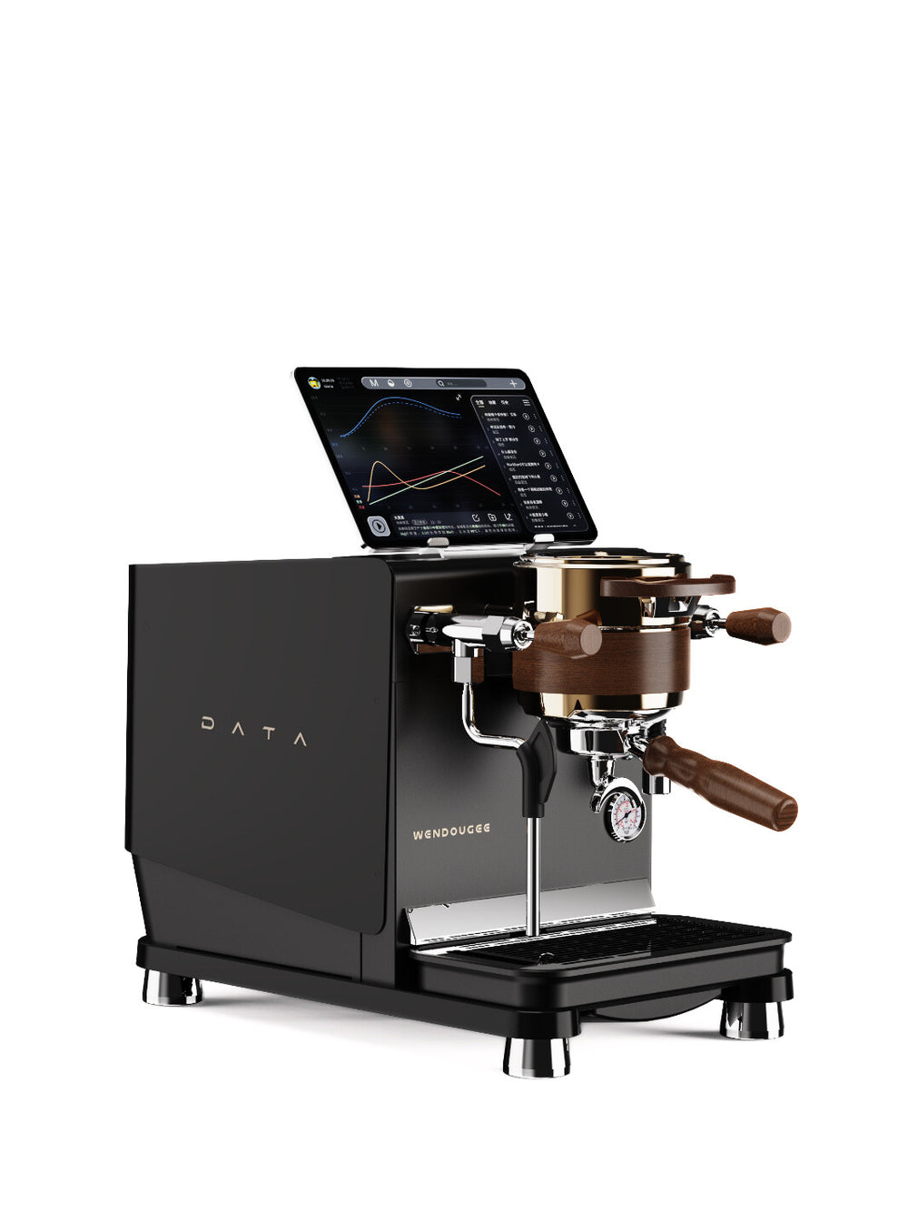 Photo of WENDOUGEE Data S Espresso Machine (Reservoir/Direct Plumb) ( Black (w Gold) ) [ Wendougee ] [ Espresso Machines ]