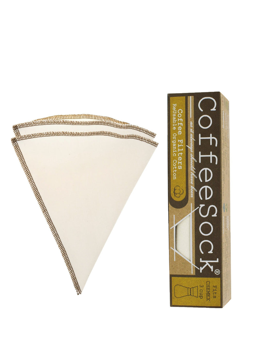 Photo of CoffeeSock Small CHEMEX® Filter (3 Cup) ( ) [ CoffeeSock ] [ Cloth Filters ]