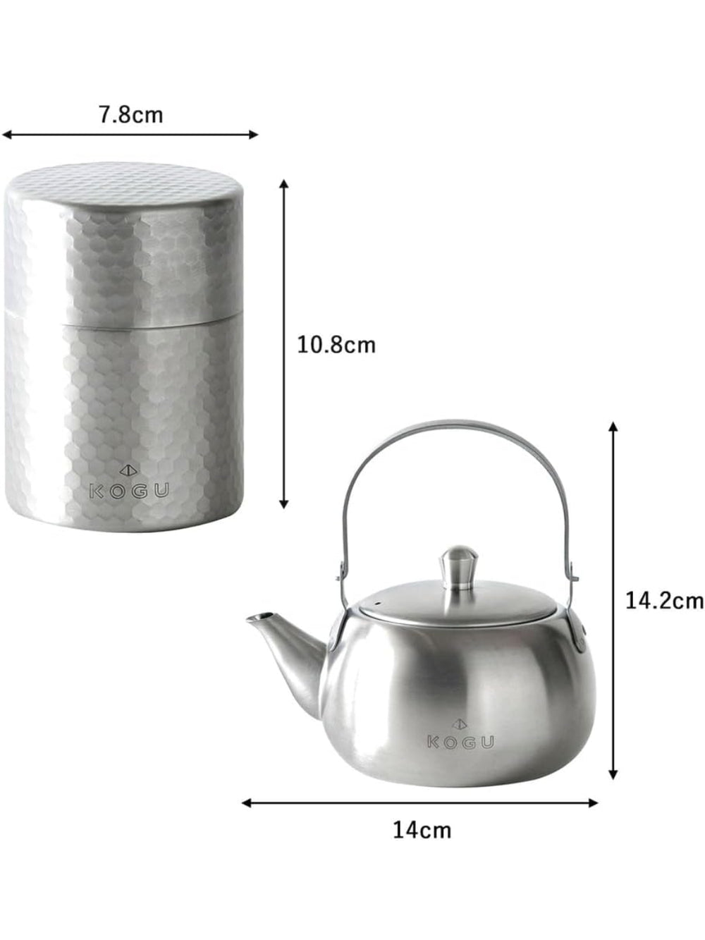 KOGU 2-Piece Tea Set (Kyusu Teapot and Tea Canister)