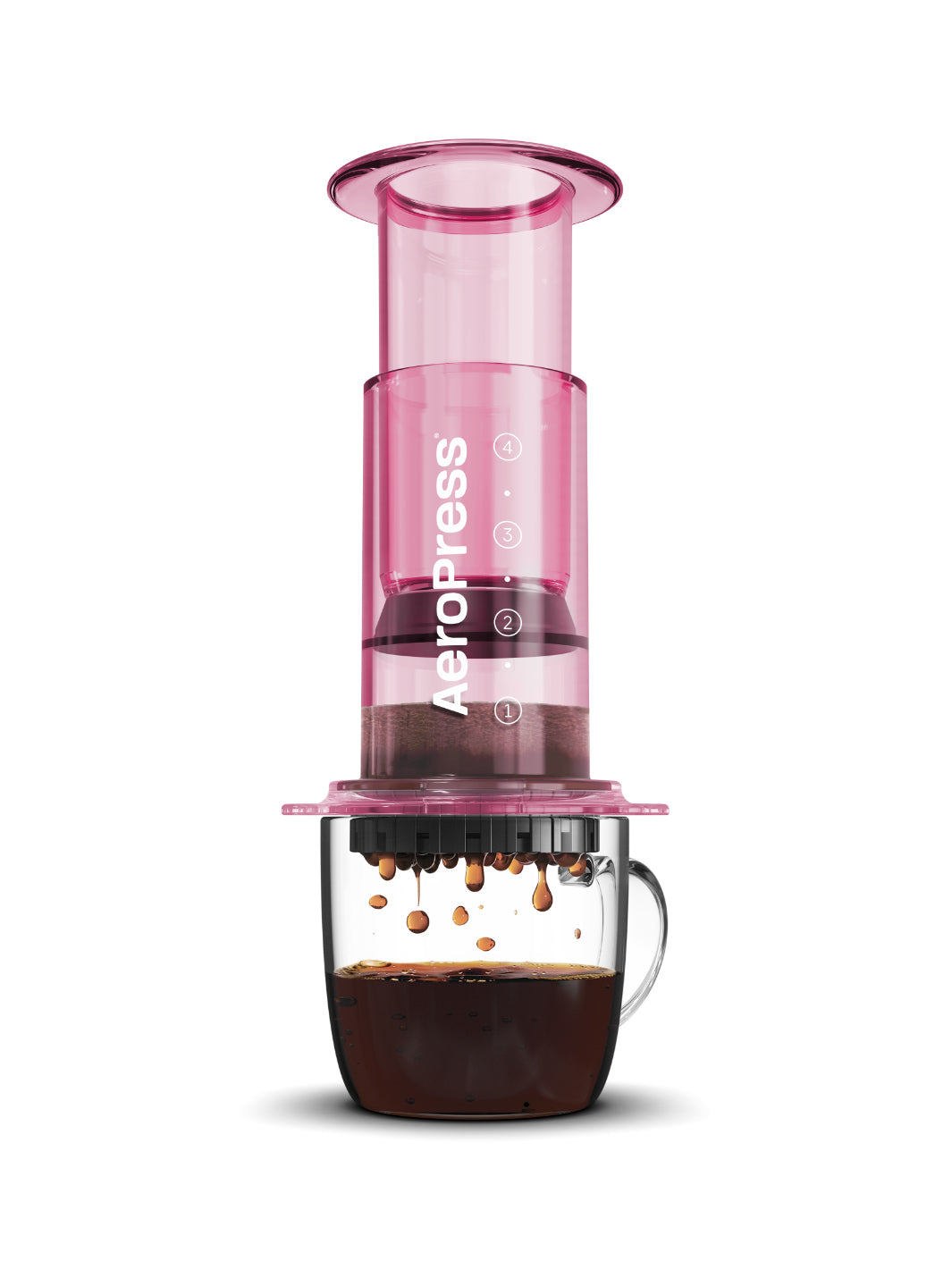 AeroPress Clear Coffee Maker (Pink) (Damaged Box)