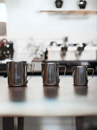 Photo of REVOLUTION Stainless Steel Pitcher (w/ internal measurements) ( ) [ Revolution ] [ Milk Pitchers ]