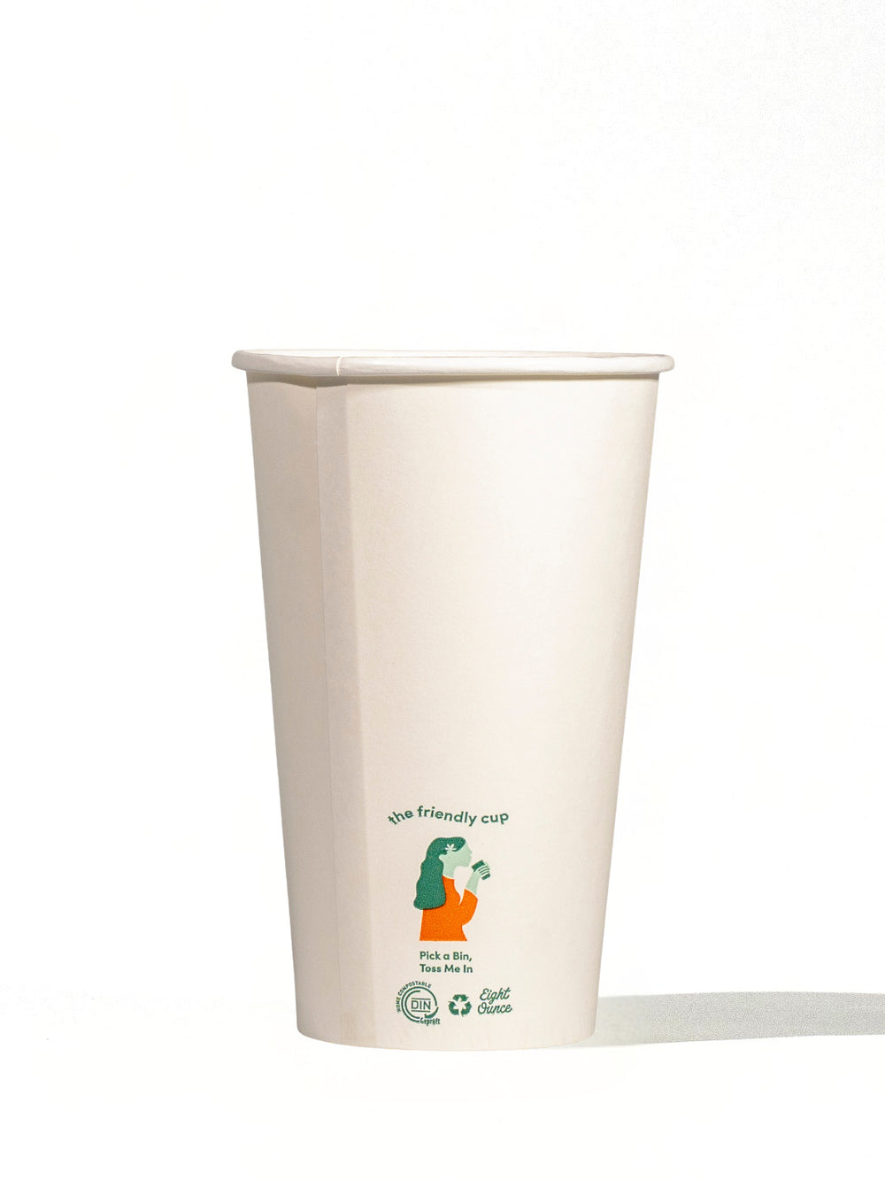 Photo of LITTLE GREEN PANDA Home Compostable Cold Cup (1000-Pack) (White) ( 16oz 473ml ) [ Little Green Panda ] [ Single Use Cups ]