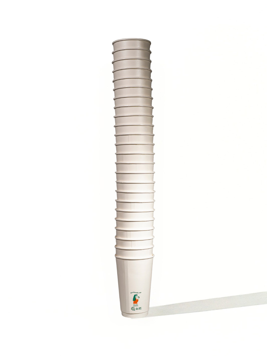 LITTLE GREEN PANDA Home Compostable Double Wall Paper Cup (500-Pack) (White)