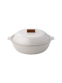 Photo of KINTO KAKOMI IH Enamel Pot (2000ml/68oz) ( Sand Beige ) [ KINTO ] [ Kitchen ]