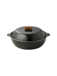 Photo of KINTO KAKOMI IH Enamel Pot (2000ml/68oz) ( Charcoal ) [ KINTO ] [ Kitchen ]