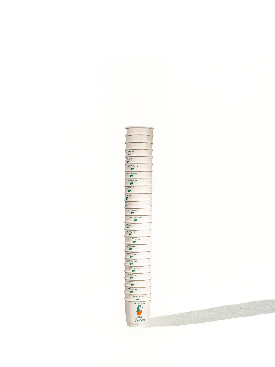 LITTLE GREEN PANDA Home Compostable Double Wall Paper Cup (500-Pack) (White)