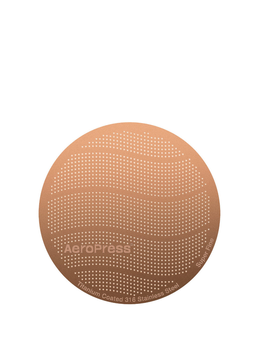 Photo of AeroPress Gold Tone Reusable Filter (Titanium-Coated) ( ) [ AeroPress ] [ Metal Filters ]