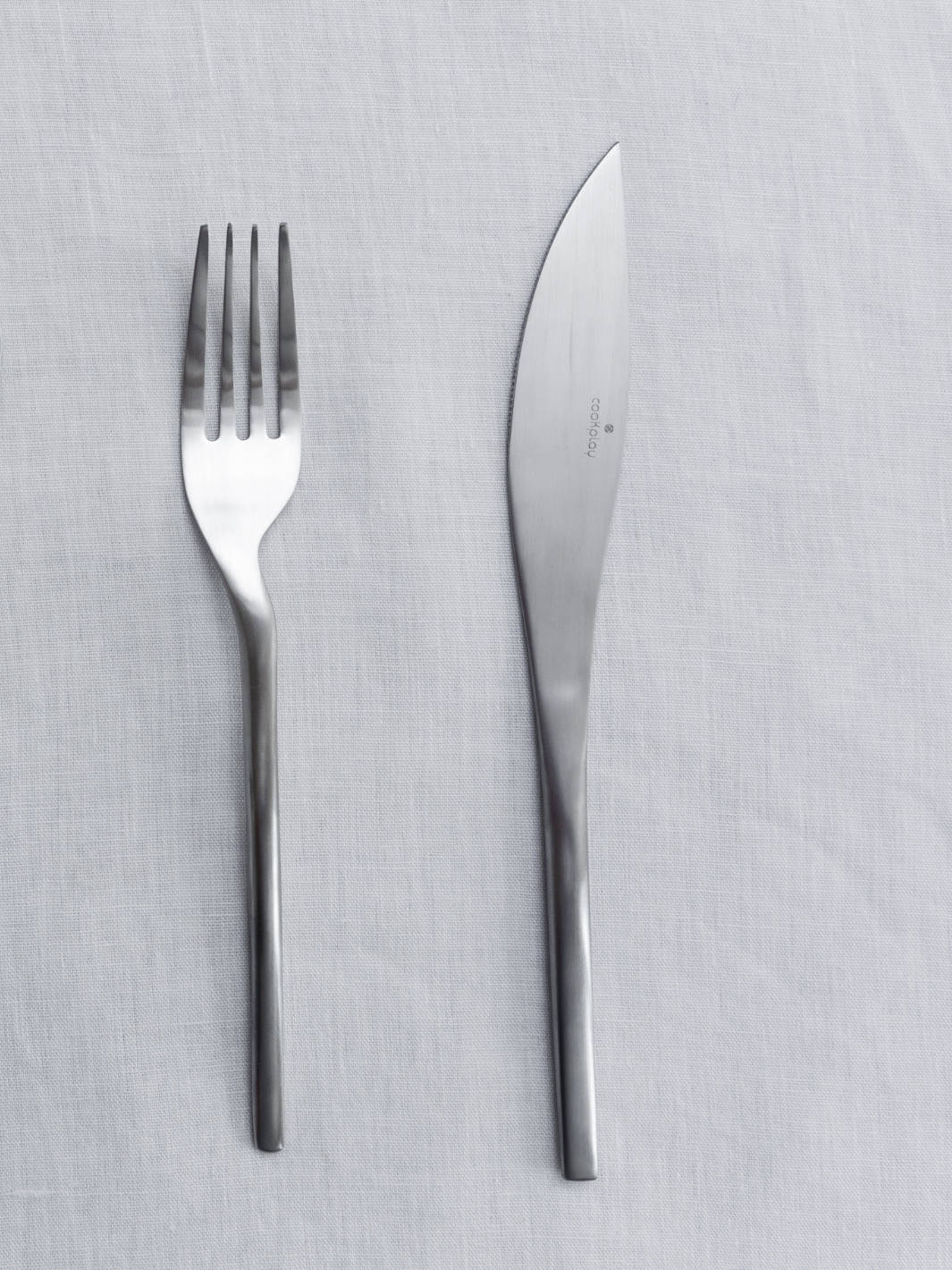COOKPLAY Rama Fork (21.5x3cm/8.5x1.2in) (4-Pack) (Matte Silver)