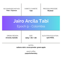 Photo of Epoch Chemistry - Epoch 9: Jairo Arcila Tabi ( Default Title ) [ Epoch Chemistry ] [ Coffee ]