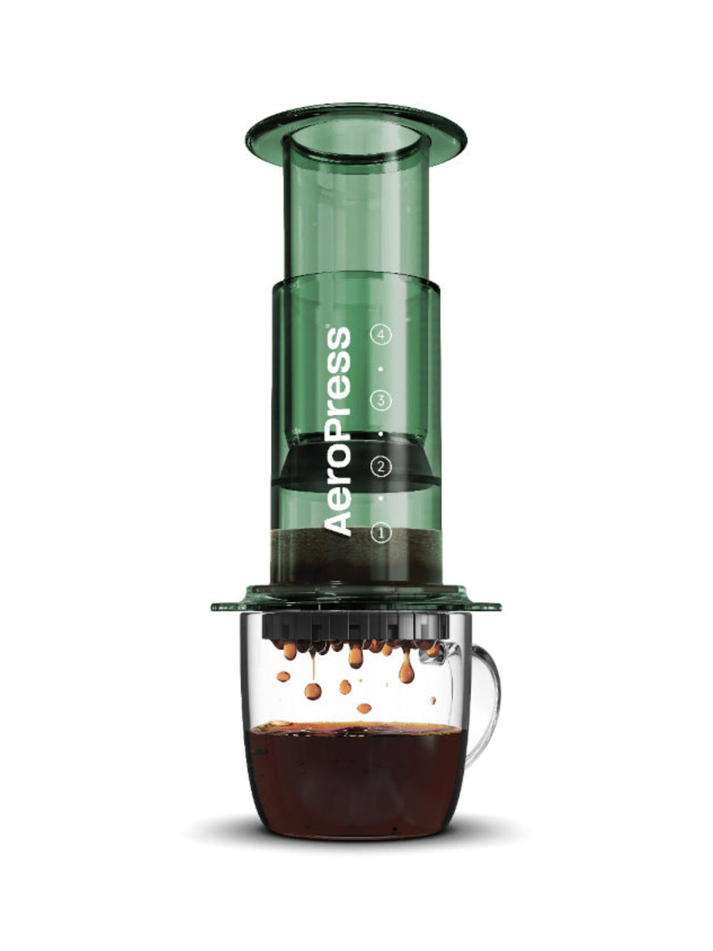 Photo of AeroPress Clear Coffee Maker ( Green 1 Unit ) [ AeroPress ] [ Press Brewers ]