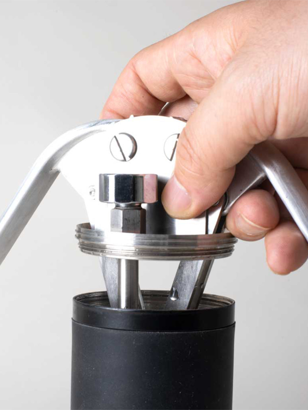 HUGH Leverpresso Pro Manual Espresso Maker (Silver-Black) (Lightly