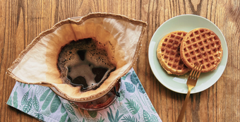 Coffeesock Cloth Coffee Filter and Waffles