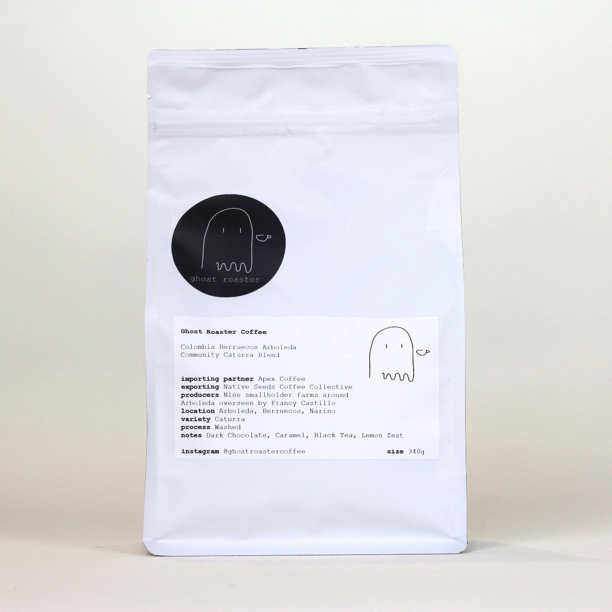 Ghost Roaster - Berruecos Arboleda Community: Washed, Colombia (340g)