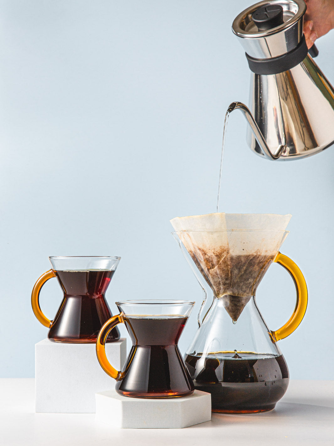 CHEMEX® Six Cup Glass Handle