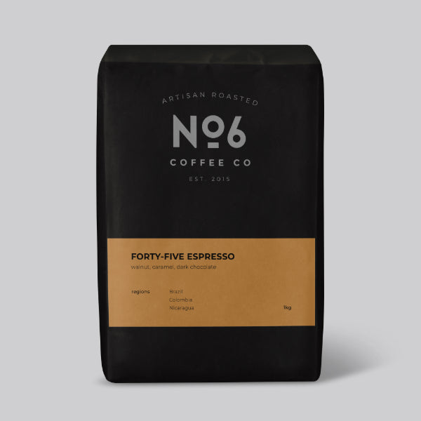 Photo of No6 - Forty-Five Espresso Blend (1kg) ( Default Title ) [ No6 Coffee Co. ] [ Coffee ]