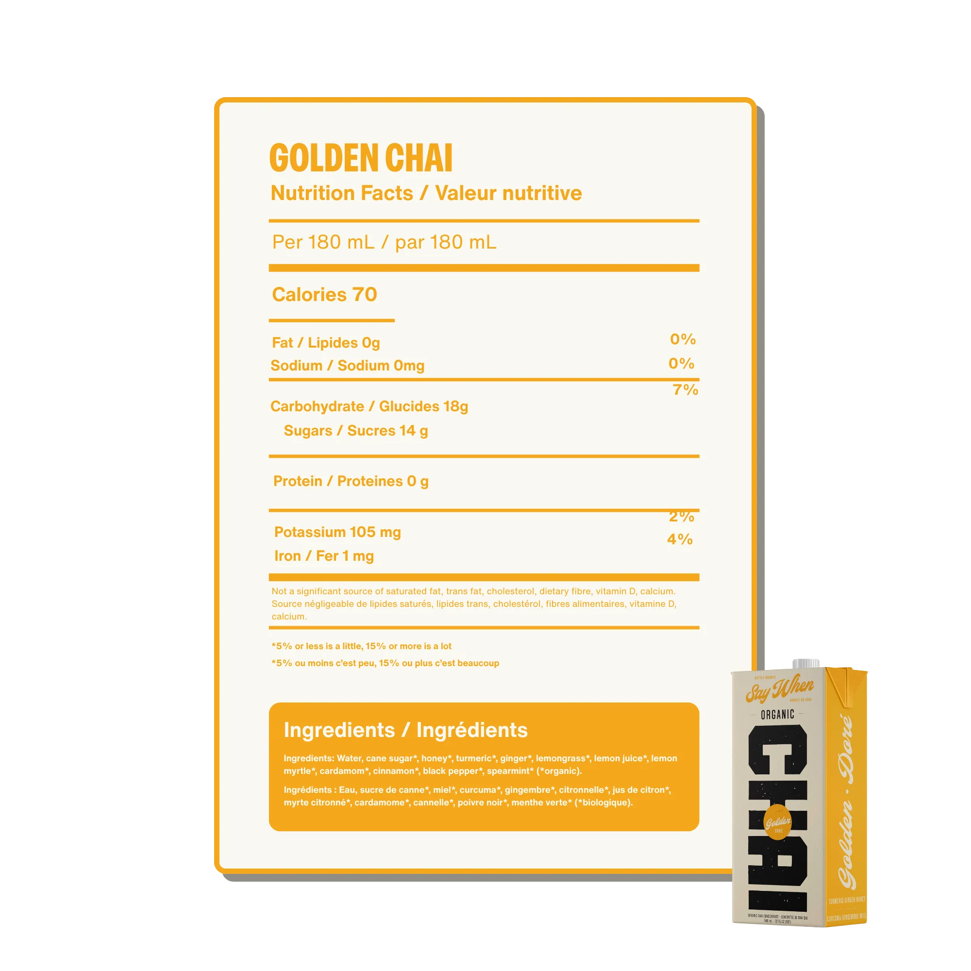 SAY WHEN Golden Chai Concentrate