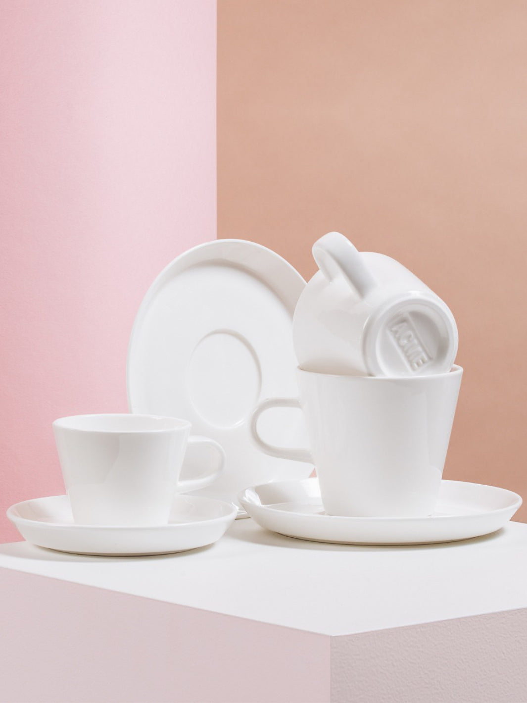 小物 jjjjound White Acme Cup With Logo Large Acme Cup - White – JJJJound