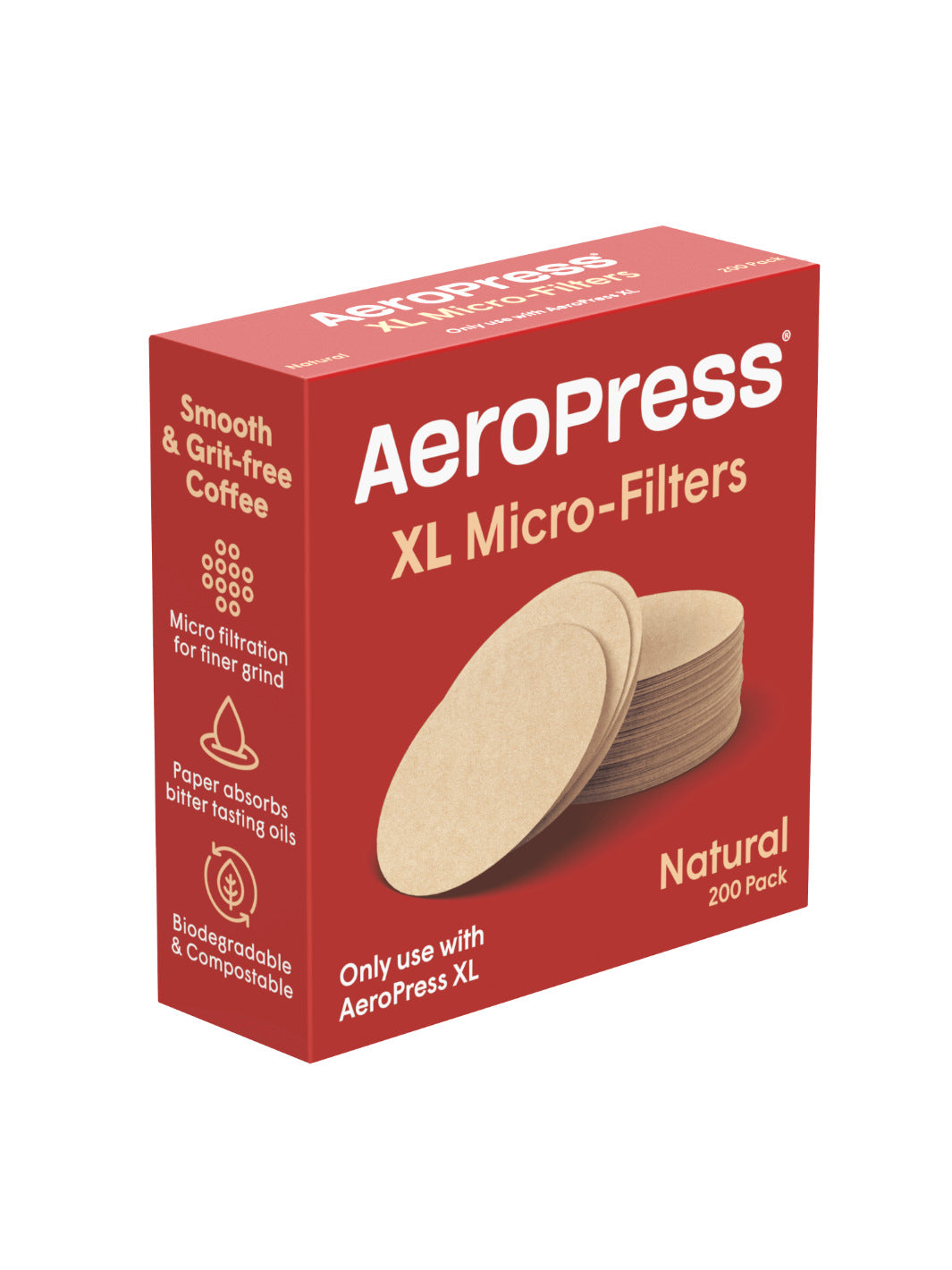 AeroPress XL Natural Microfilters (200-Pack)