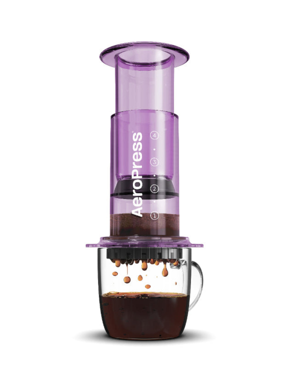 Photo of AeroPress Clear Coffee Maker ( Purple ) [ AeroPress ] [ Press Brewers ]