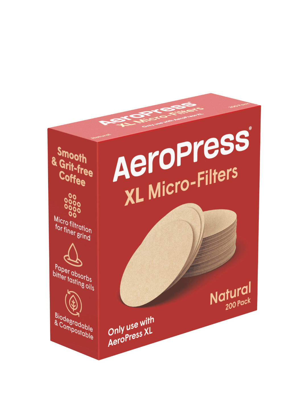 AeroPress XL Natural Microfilters (200-Pack)