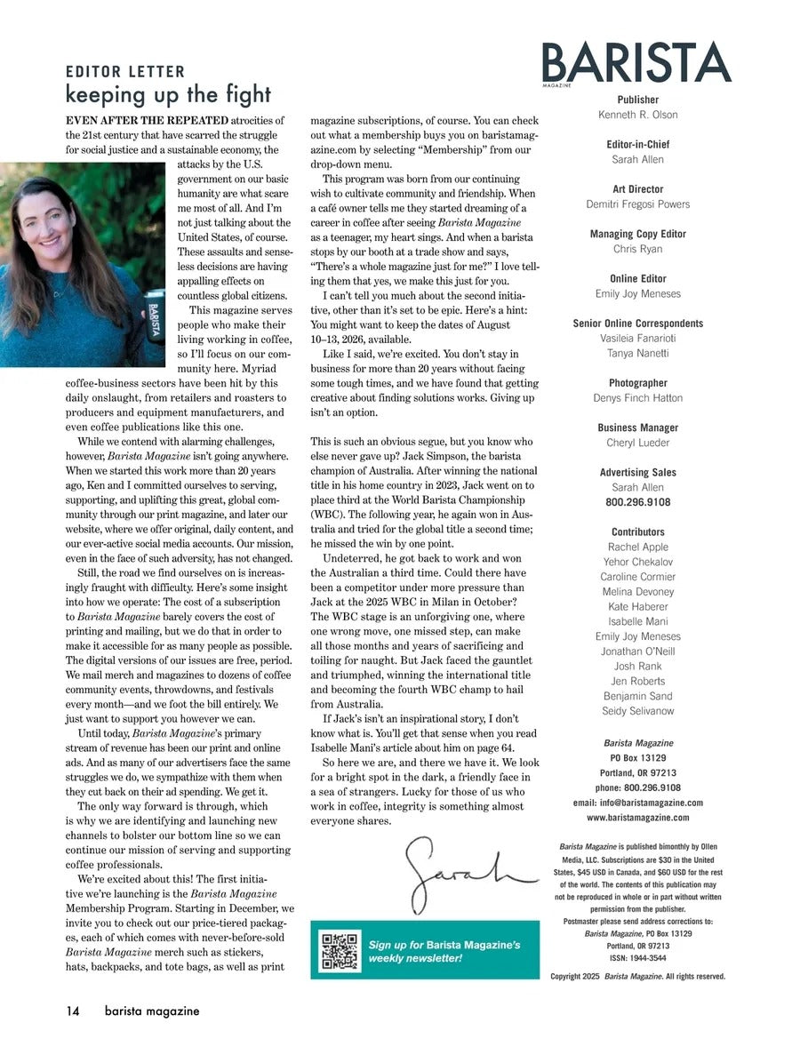 Barista Magazine LIMIT ONE