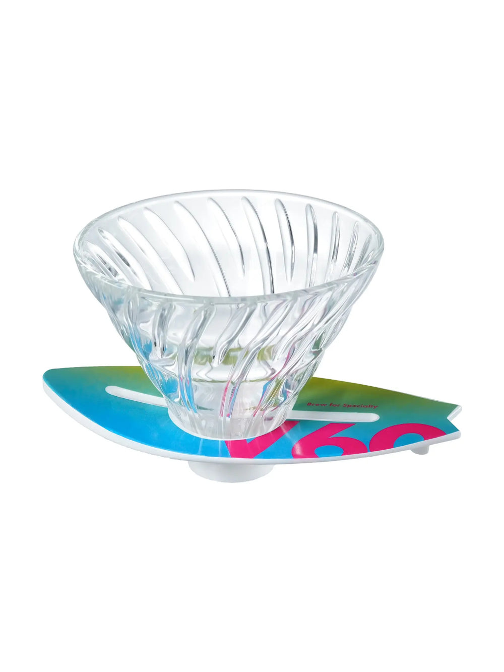 Photo of Hario V60-02 "Surfboard" Dripper (Glass) ( Coral Resort ) [ HARIO ] [ Pourover Brewers ]