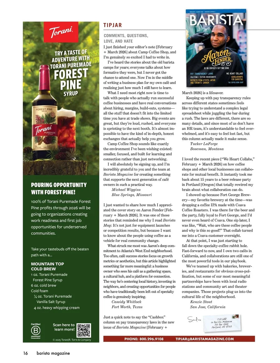 Barista Magazine LIMIT ONE